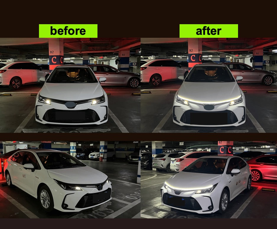 Start-Scan Car LED Hood Light - 12V, Universal, No Battery Needed, High-Intensity LED for Motor Vehicles, Ideal for Starting Engines, Engine Start Light|Modern Car Accessory|Durable Construction, Car Light Accessories