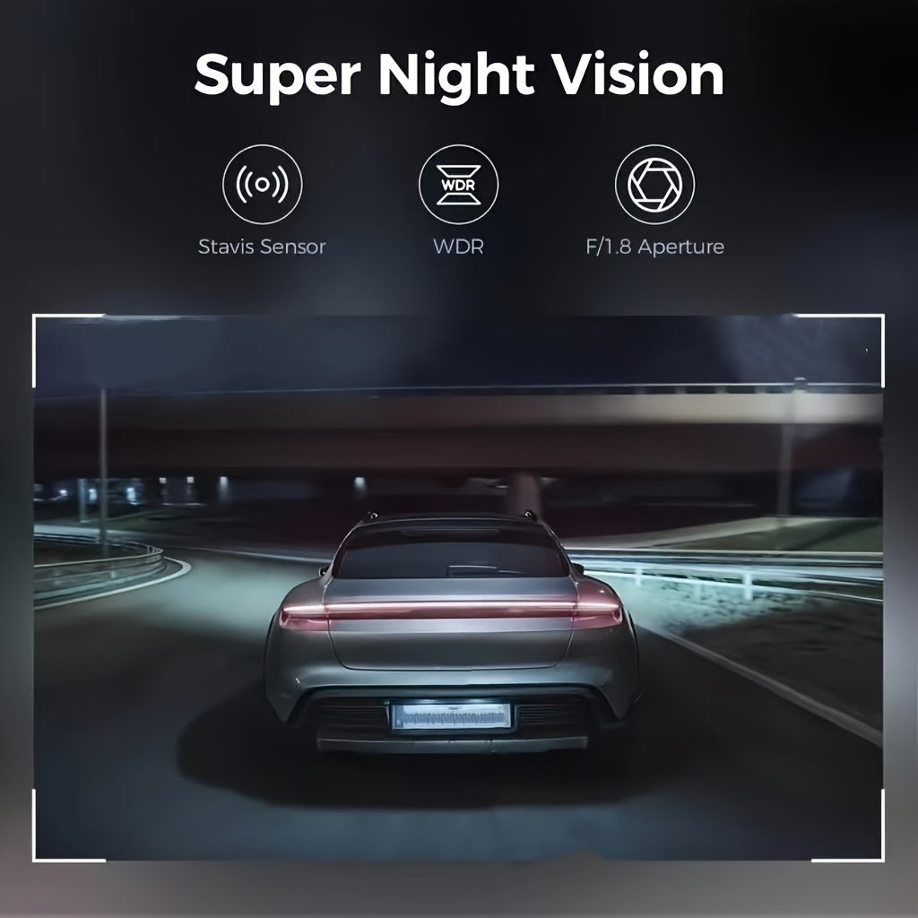 10 Inch Full Touch Screen Front 1080P & 1080P Rear Dash Cam, Front 170° & Rear 150° Wide Angle View, Super Night Vision, Adjustable Front Camera, Split Screen Display, Emergency Video Lock, Parking Mode, Loop Recording, Eas