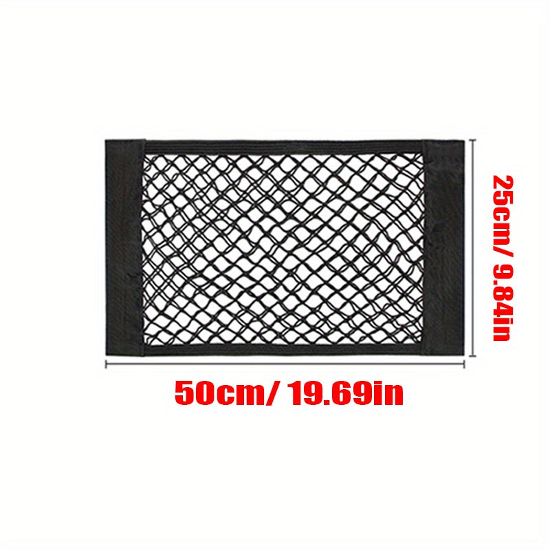 Car Storage Nets Mesh Cargo Net Universal Trunk Organizer Net Rear Seat Nylon Car Storage Net Wall Sticker Organizer Pouch Bag For Car Trunk Storage
