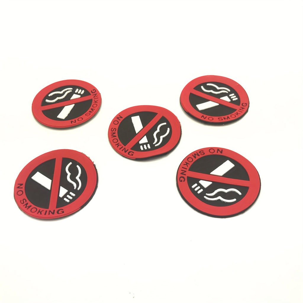 Car Dashboard Ornament No Smoking Car Stickers Styling Round Red Sign Vinyl Sticker for Auto Motorcycle Home Wall Outdoor Car Accessories