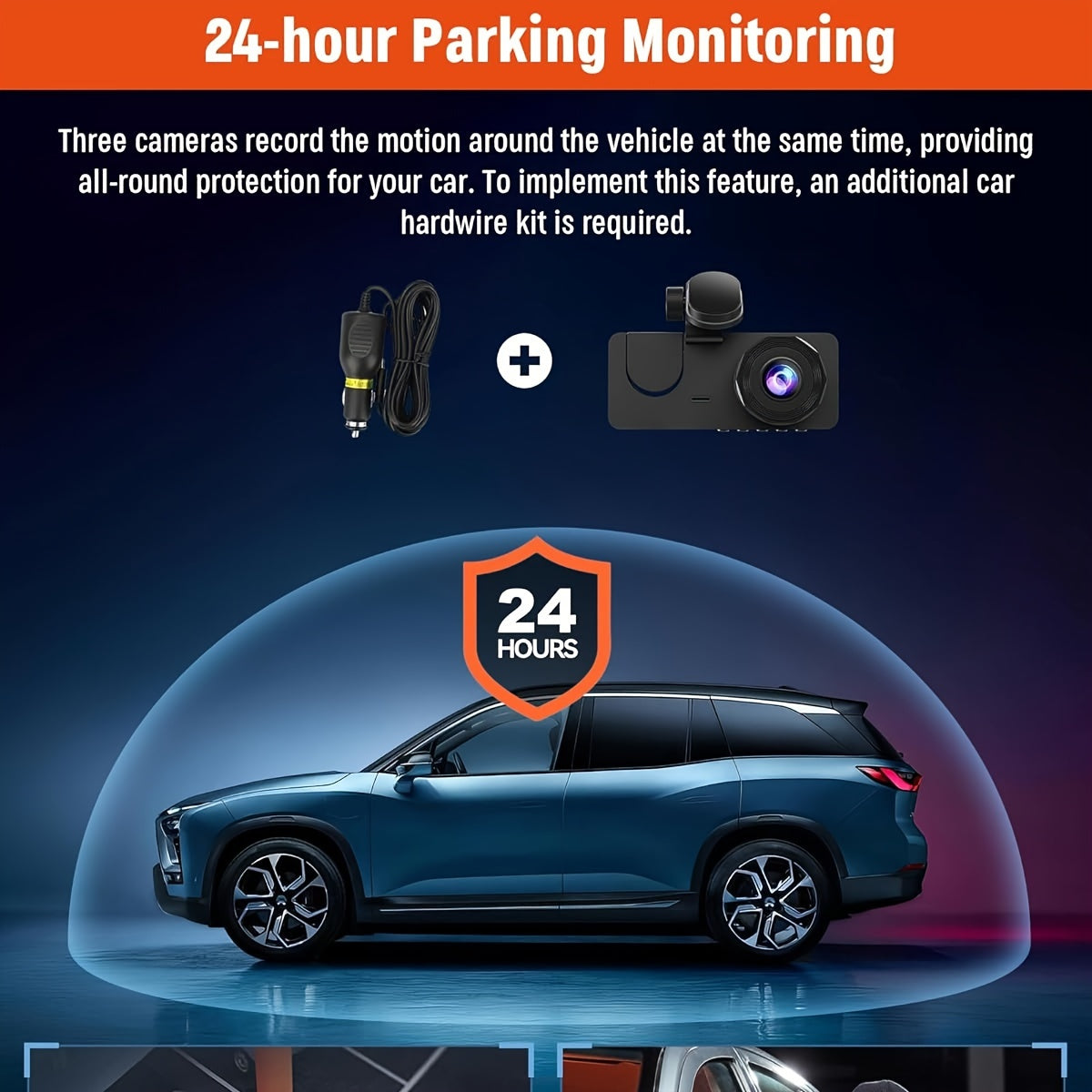 Dash Cam For Cars, 4K UHD Dash Camera for Cars Front And Inside And Behind, Car Camera With IR Night Vision, Loop Recording, Wide Angle Car DVR Camera With 3.16 Inch IPS Screen, Dual Lens Car Dashboard Video Cam