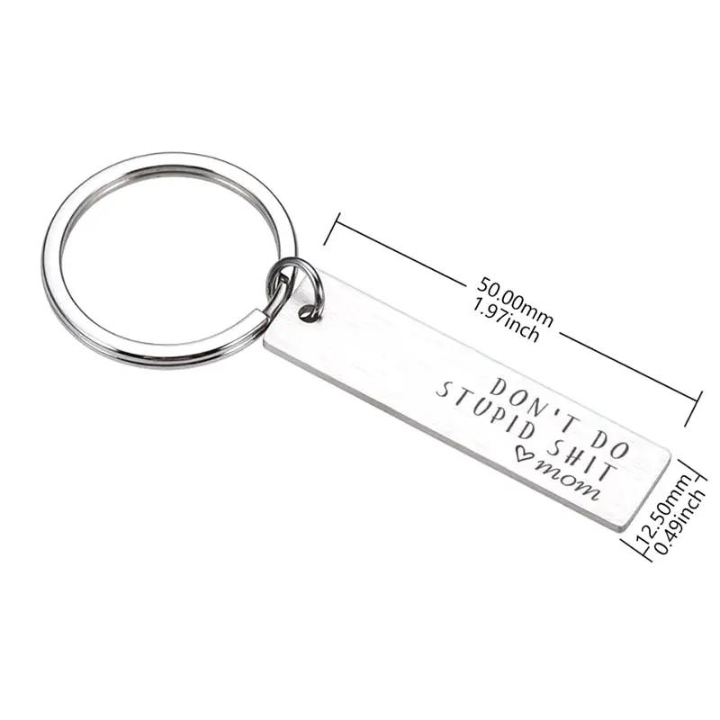Creative Don't Do Stupid" Key Chain, Gift For Son Daughter Teenagers, Car Key Bag Decorative Key Ring