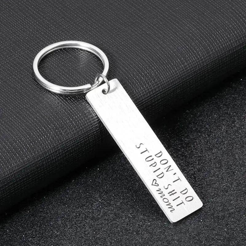 Creative Don't Do Stupid" Key Chain, Gift For Son Daughter Teenagers, Car Key Bag Decorative Key Ring