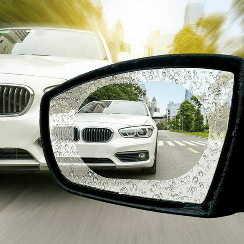 2 Pcs Rainproof Car Rearview Mirror Sticker Anti-fog Protective Film Rain Shield