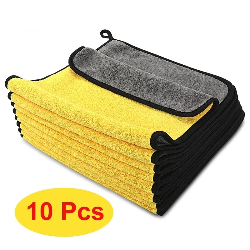 3/5/10pcs Extra Soft and Quick-Drying Car Wash Microfiber Towel, 30*30cm (11.8*11.8 Inch) Car Cleaning Drying Cloth for Home Kitchen Rag Dishwashing