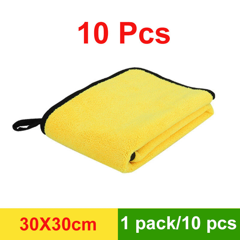 3/5/10pcs Extra Soft and Quick-Drying Car Wash Microfiber Towel, 30*30cm (11.8*11.8 Inch) Car Cleaning Drying Cloth for Home Kitchen Rag Dishwashing