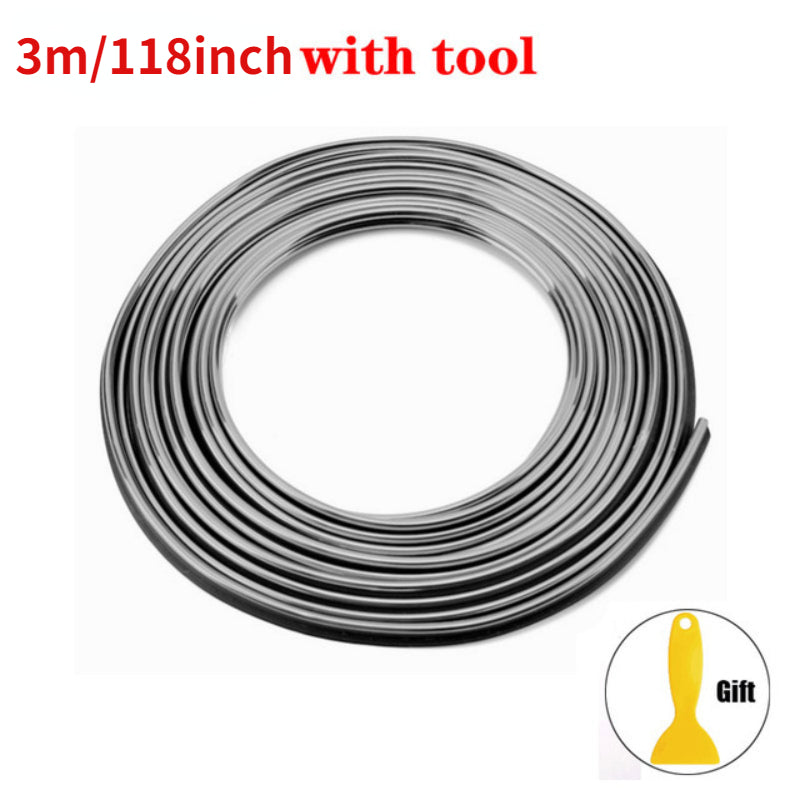 3 Metres Flexible Universal Car Moulding Decoration Strips - Interior Auto Mouldings for Dashboard, Door, and Car Cover Trim with Easy Installation and DIY Car-styling