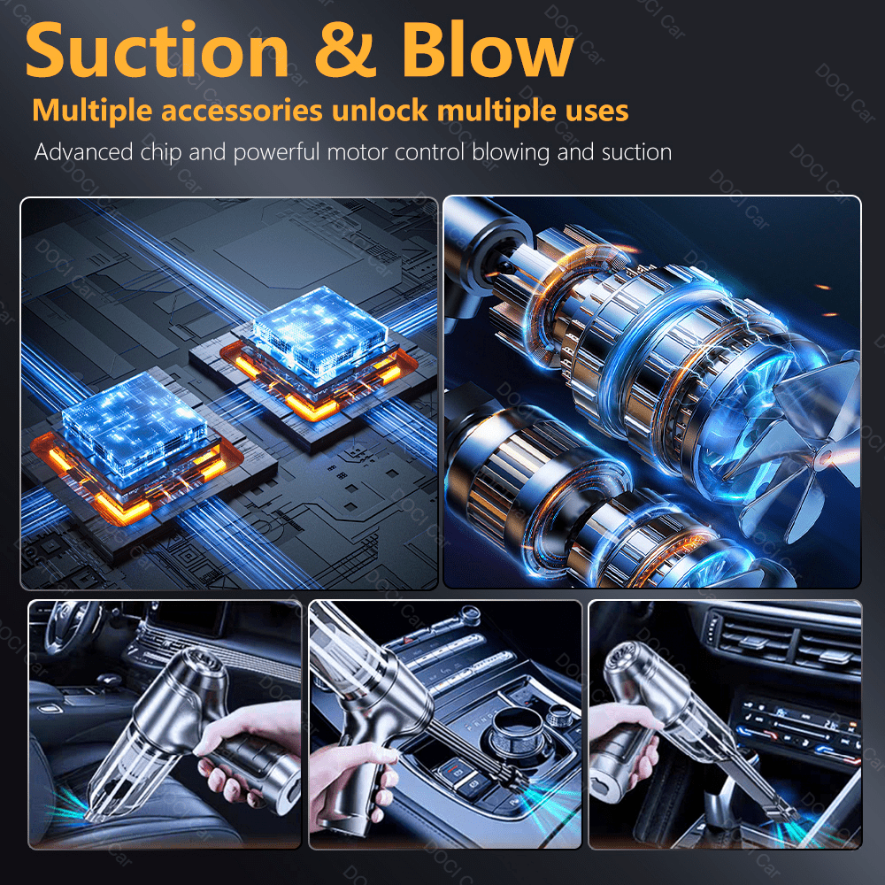 1PC Mini Powerful Car Vacuum Cleaner, Wireless Home Cleaning Robot, Blow And Suction Integrated Vacuum Cleaner, Suitable For Cleaning Homes, Keyboards, Sofas, And Both Wet And Dry Vacuum Cleaners Vacuum Accessories Cleaning S