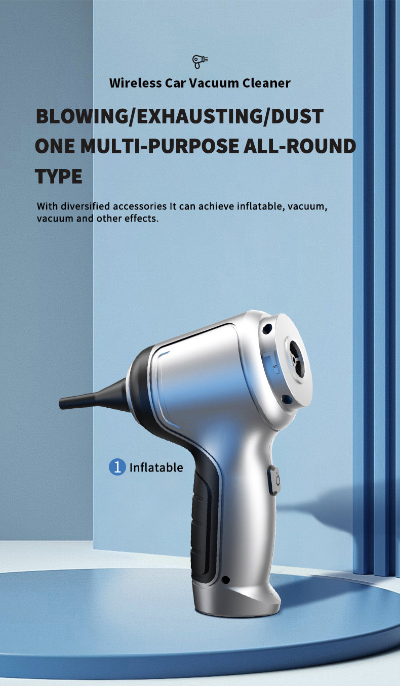 1PC Mini Powerful Car Vacuum Cleaner, Wireless Home Cleaning Robot, Blow And Suction Integrated Vacuum Cleaner, Suitable For Cleaning Homes, Keyboards, Sofas, And Both Wet And Dry Vacuum Cleaners Vacuum Accessories Cleaning S