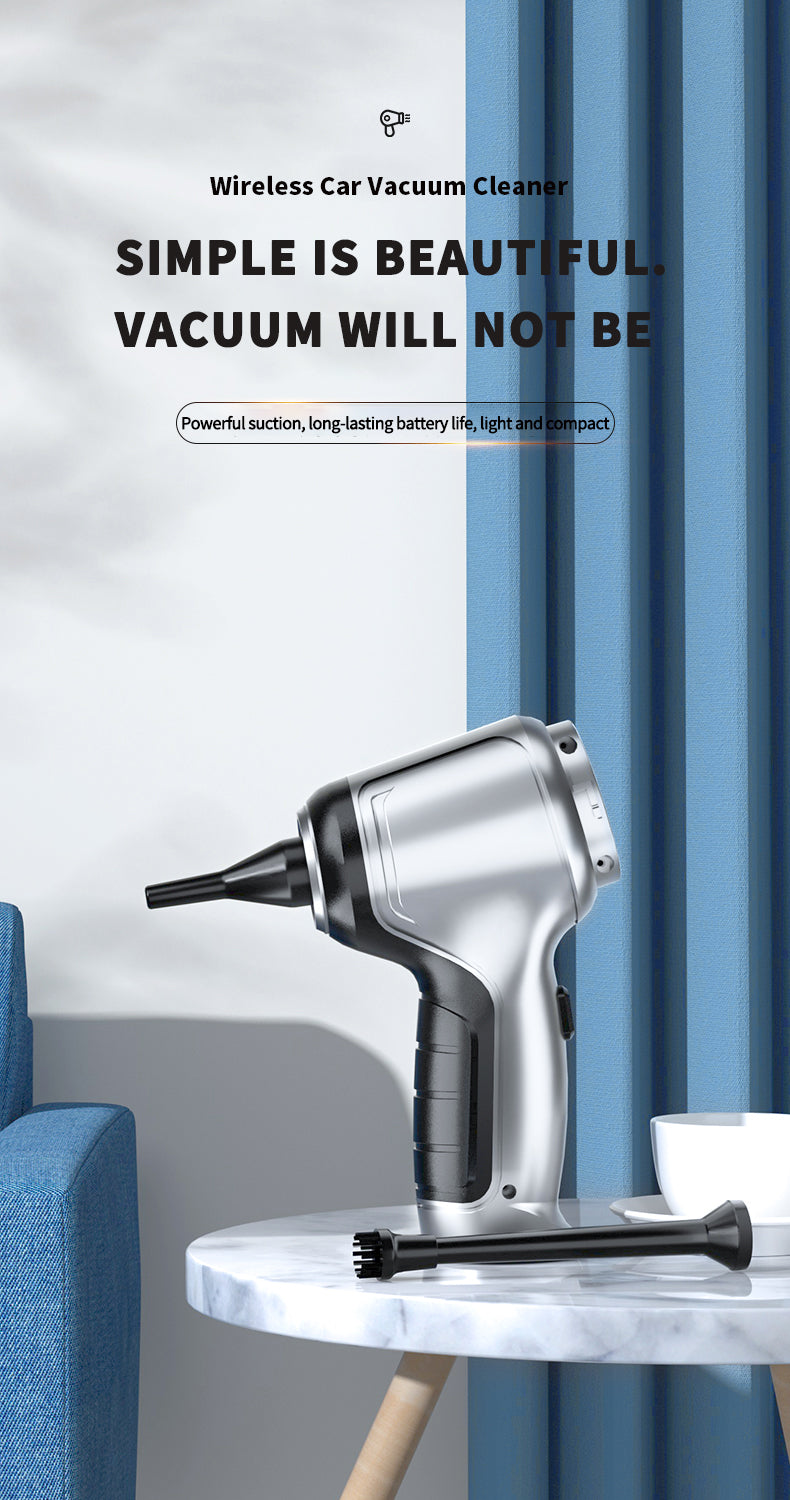 1PC Mini Powerful Car Vacuum Cleaner, Wireless Home Cleaning Robot, Blow And Suction Integrated Vacuum Cleaner, Suitable For Cleaning Homes, Keyboards, Sofas, And Both Wet And Dry Vacuum Cleaners Vacuum Accessories Cleaning S