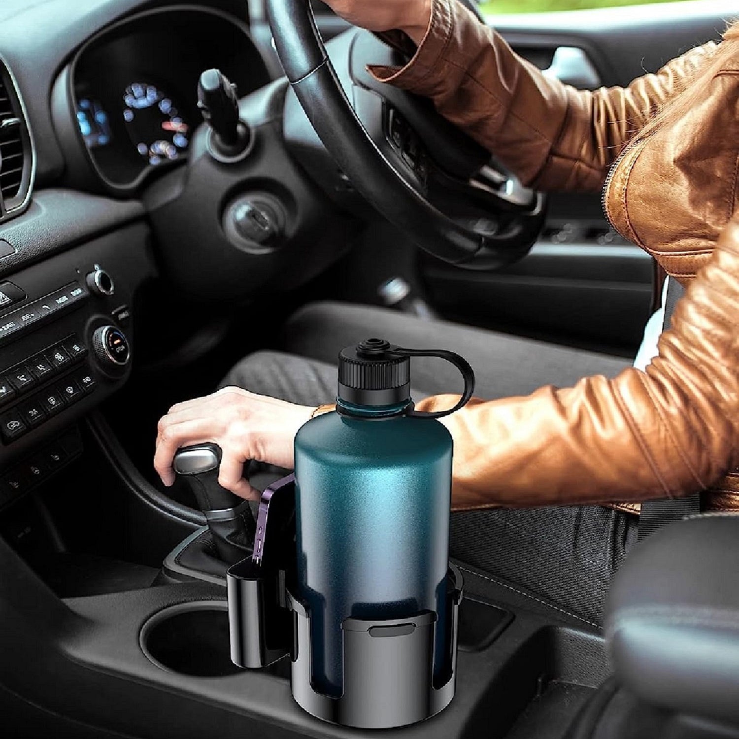 2-in-1 Cup Holder Phone Holder For Car, Multifunctional Large Cup Holder, Fits For Yeti, Stanley 32/40/46, Car Drinking Bottle Holder