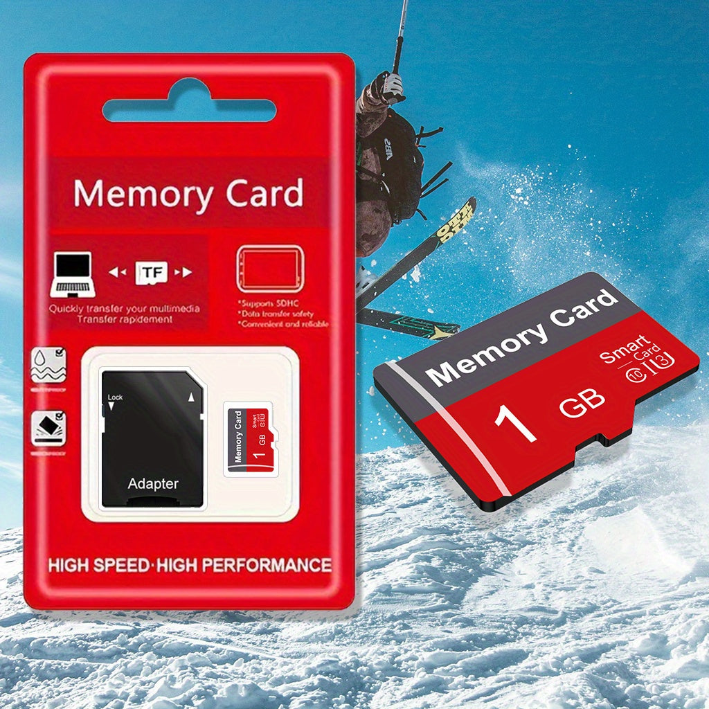 1pc Memory Card 64GB 32GB 16GB With Adapter, High Speed Flash TF Card 8GB 4GB 2GB 1GB, A1 C10 Memory TF Card For Tablet/Camera/Mobile Phone/Laptop/PC/Car Audio/Game Console/Audio -Store Your Files Securely!