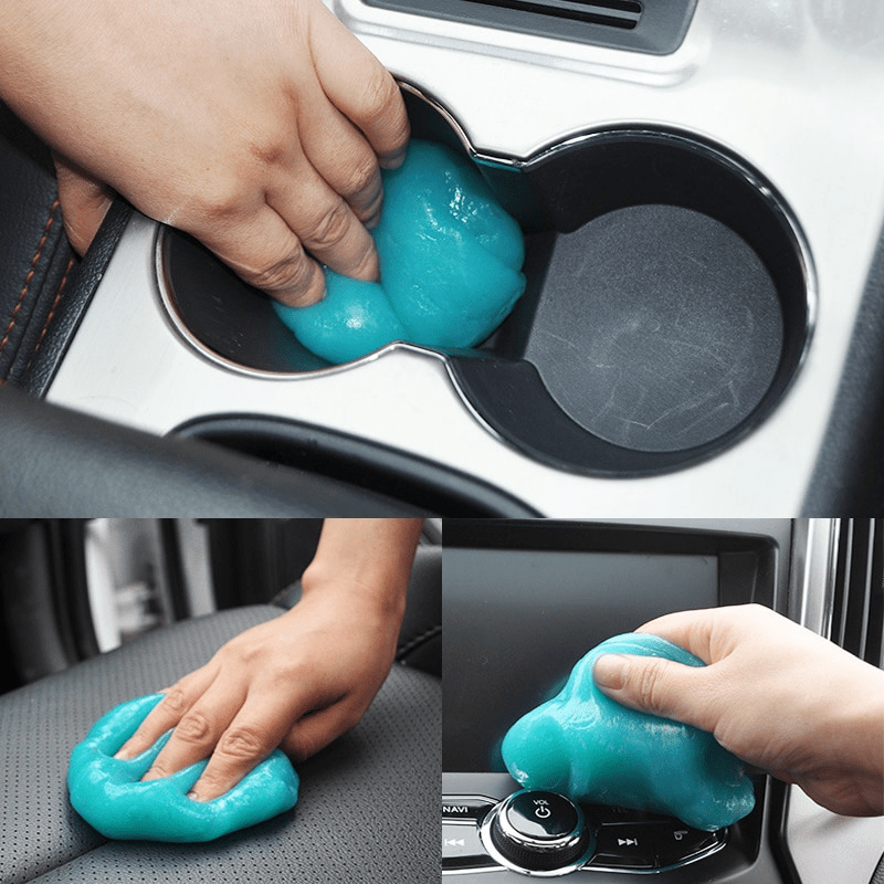 1pc Miracle Adhesive Gel Cleaner - Effortlessly Erase Dust from Car Interiors, Vents & Keyboards, Reusable & Washable, Ultimate Car Detailing Tool, Ideal Gift for Men