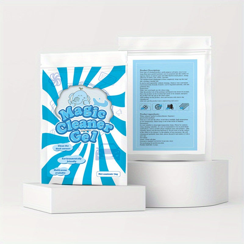 1pc Miracle Adhesive Gel Cleaner - Effortlessly Erase Dust from Car Interiors, Vents & Keyboards, Reusable & Washable, Ultimate Car Detailing Tool, Ideal Gift for Men