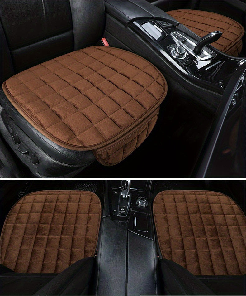 Universal Oval Car Seat Cushion with Polyester Fiber, Sponge Filler, Soft & Breathable, Anti-Slip, Lightweight & Portable, All-Season Protection for Vehicle Seats - Hand Washable