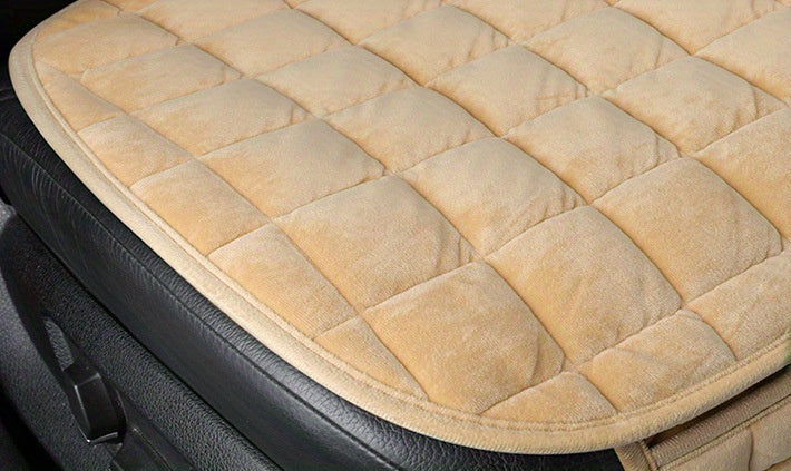 Universal Oval Car Seat Cushion with Polyester Fiber, Sponge Filler, Soft & Breathable, Anti-Slip, Lightweight & Portable, All-Season Protection for Vehicle Seats - Hand Washable