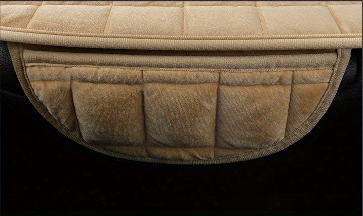 Universal Oval Car Seat Cushion with Polyester Fiber, Sponge Filler, Soft & Breathable, Anti-Slip, Lightweight & Portable, All-Season Protection for Vehicle Seats - Hand Washable