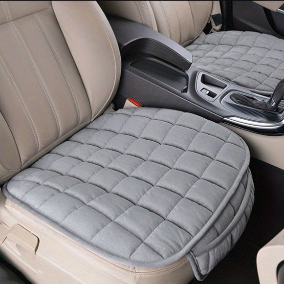 Universal Oval Car Seat Cushion with Polyester Fiber, Sponge Filler, Soft & Breathable, Anti-Slip, Lightweight & Portable, All-Season Protection for Vehicle Seats - Hand Washable
