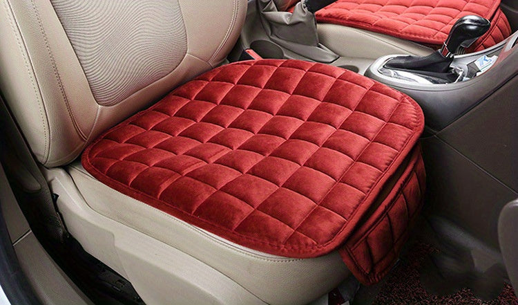 Universal Oval Car Seat Cushion with Polyester Fiber, Sponge Filler, Soft & Breathable, Anti-Slip, Lightweight & Portable, All-Season Protection for Vehicle Seats - Hand Washable