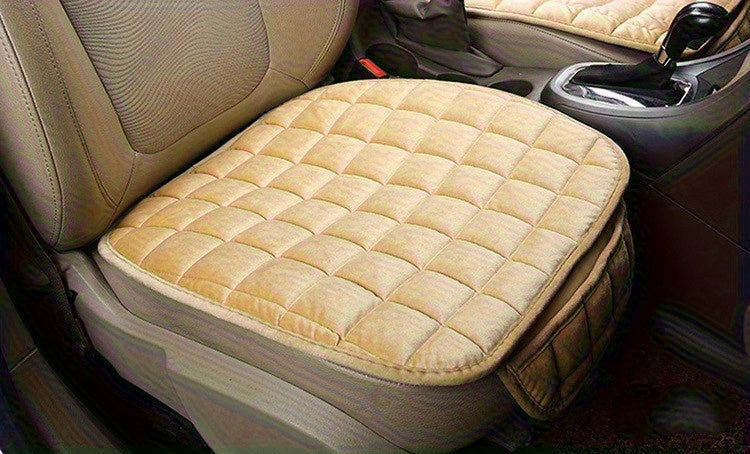 Universal Oval Car Seat Cushion with Polyester Fiber, Sponge Filler, Soft & Breathable, Anti-Slip, Lightweight & Portable, All-Season Protection for Vehicle Seats - Hand Washable