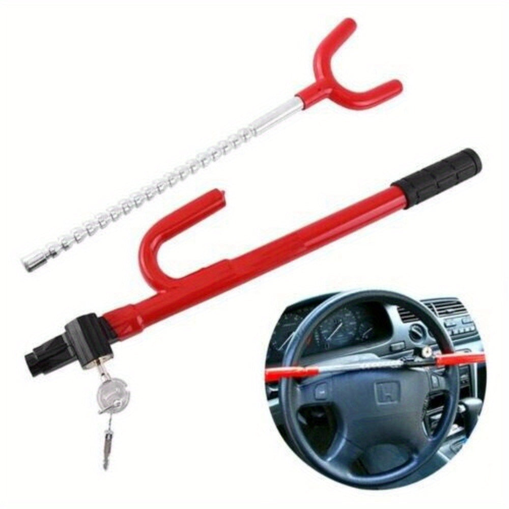 Universal Car Van Truck SUV Steering Wheel Lock - Twin Hooks Anti-Theft Security Device with Durable Construction for Maximum Protection
