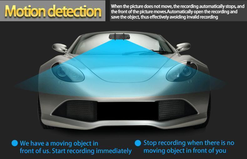 10 Inch Rearview Mirror Full Touch Screen Rearview Mirror Dual Camera Dash Cam, Dash Cam Front 1080P, English Voice Control, WDR Super Night Vision, Parking Mode Comes with 32G memory card, Dual Camera Dash Cam