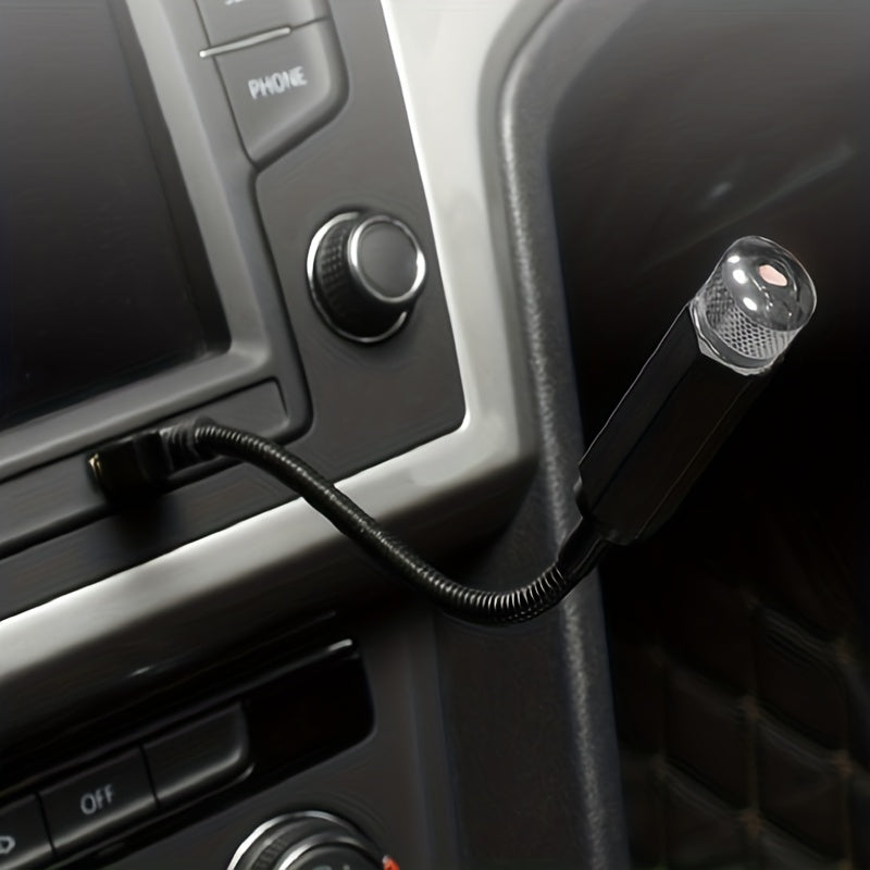 1pc Star Projector Night Light, USB Car Roof Atmosphere Lights, Portable Adjustable Romantic Interior Car Lights, Portable USB Night Light Decorations For Car, Ceiling, Bedroom