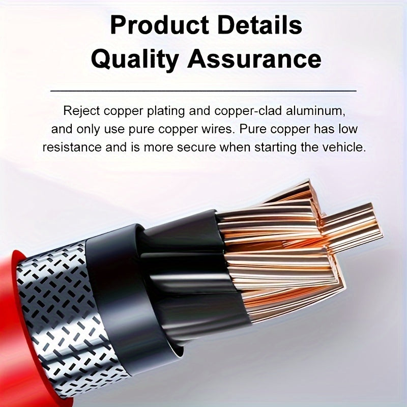 Portable Car Jump Starter Power Bank - 12V Auto Starting Device with LED Light, Supports 12V Gasoline Cars Up to 3.0L, Emergency Booster for Safe and Reliable Jump Starting