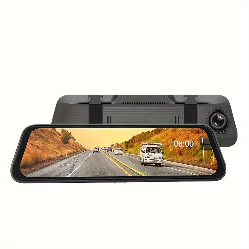 10 Inch Full Touch Screen Front 1080P & 1080P Rear Dash Cam, Front 170° & Rear 150° Wide Angle View, Super Night Vision, Adjustable Front Camera, Split Screen Display, Emergency Video Lock, Parking Mode, Loop Recording, Eas