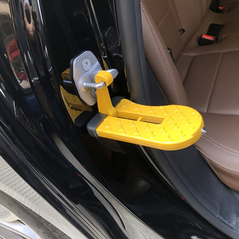1pc, Car Pedals. The Foot Pedal Is Installed On The Latch, With A Glass Crusher For Easy Access To The Roof. Suitable For Most Cars, SUVs, And Trucks