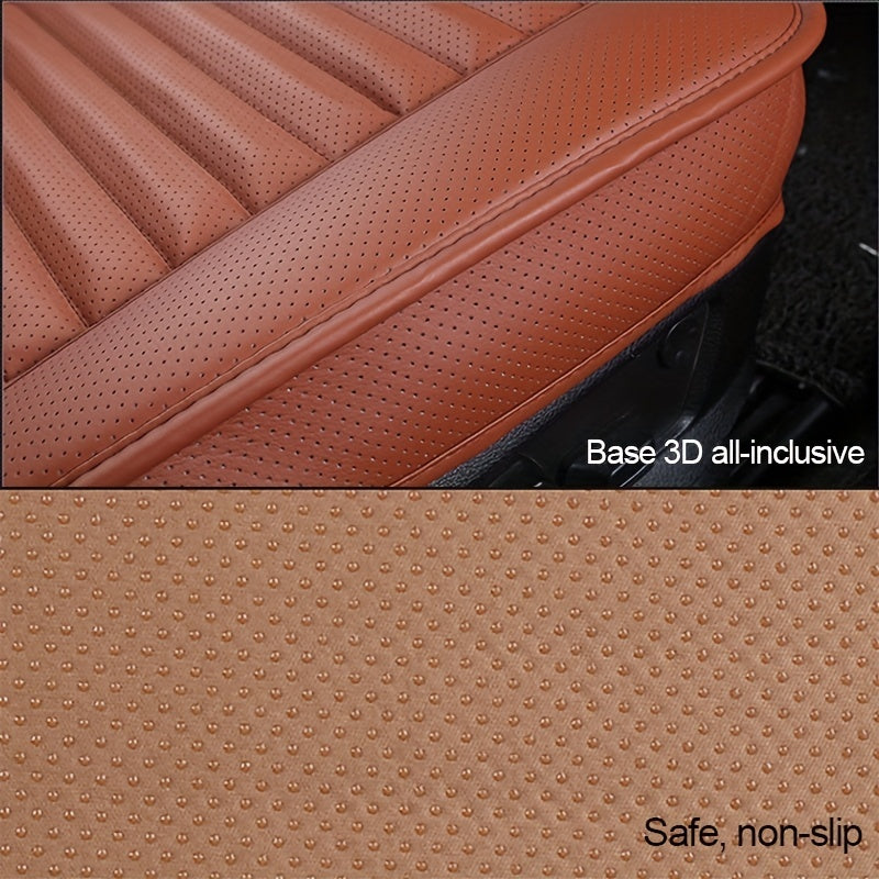 Breathable PU Leather Auto Seat Cushion Protector Anti Slip Car Seat Cover Christmas Gift