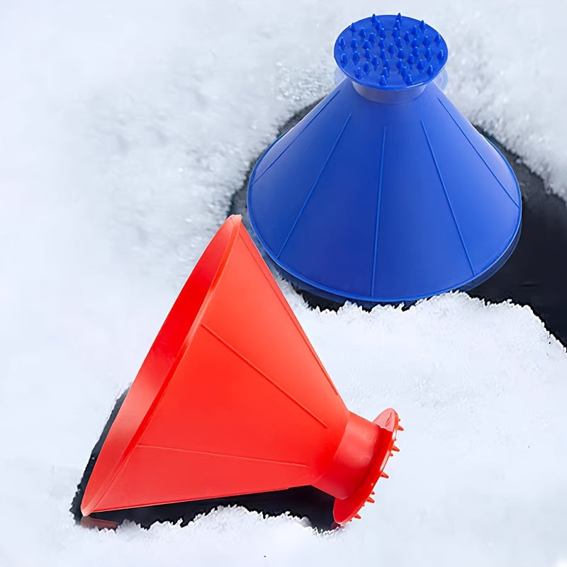 1pc Large Size Car Windshield Wiper, Ice Scraper, Multifunctional Snow Scraper, Magic Cone Shape Lightweight Plastic Snow Show Christmas Gift