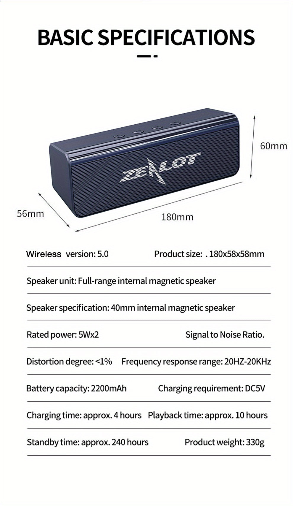 ZEALOT S31 10w Futuristic Portable Wireless Speaker, 10 Hours Playtime Loud Stereo, Compatible With Mobile Phone/Tablet/Tv. Tf/Usb/Aux Compatible, Speaker For Home/Car/Outdoor/Camping, Gift For Thanksgiving/Christmas
