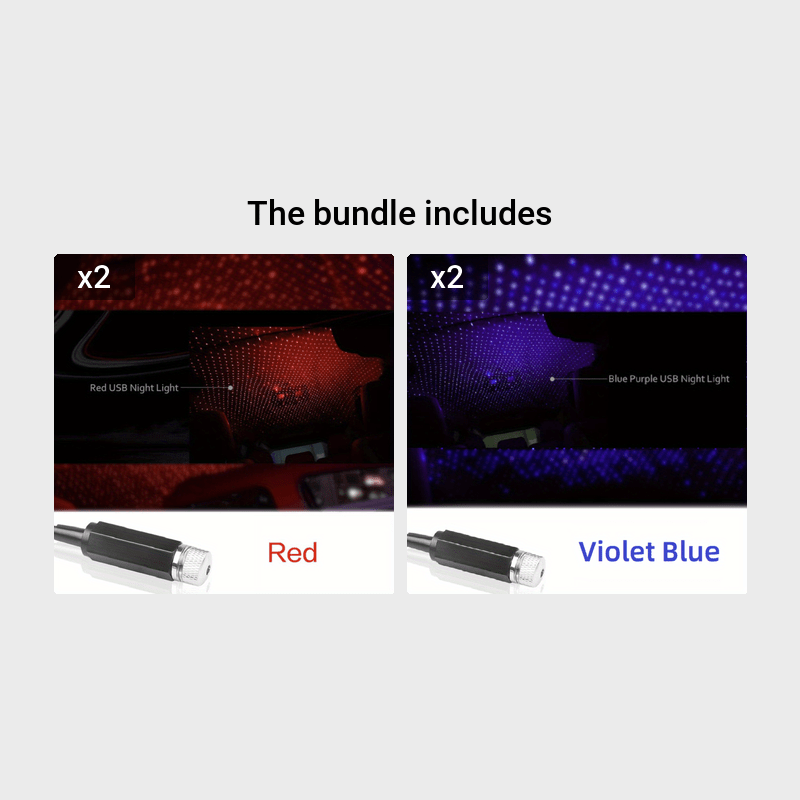 1pc Star Projector Night Light, USB Car Roof Atmosphere Lights, Portable Adjustable Romantic Interior Car Lights, Portable USB Night Light Decorations For Car, Ceiling, Bedroom