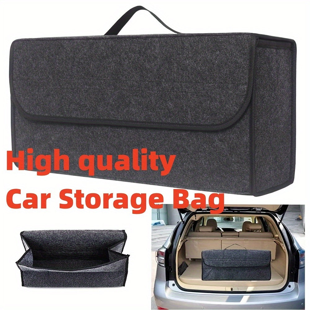 Black Grey Folding Car Boot Felt Cloth Storage Box Car Interior Organiser Model Bag