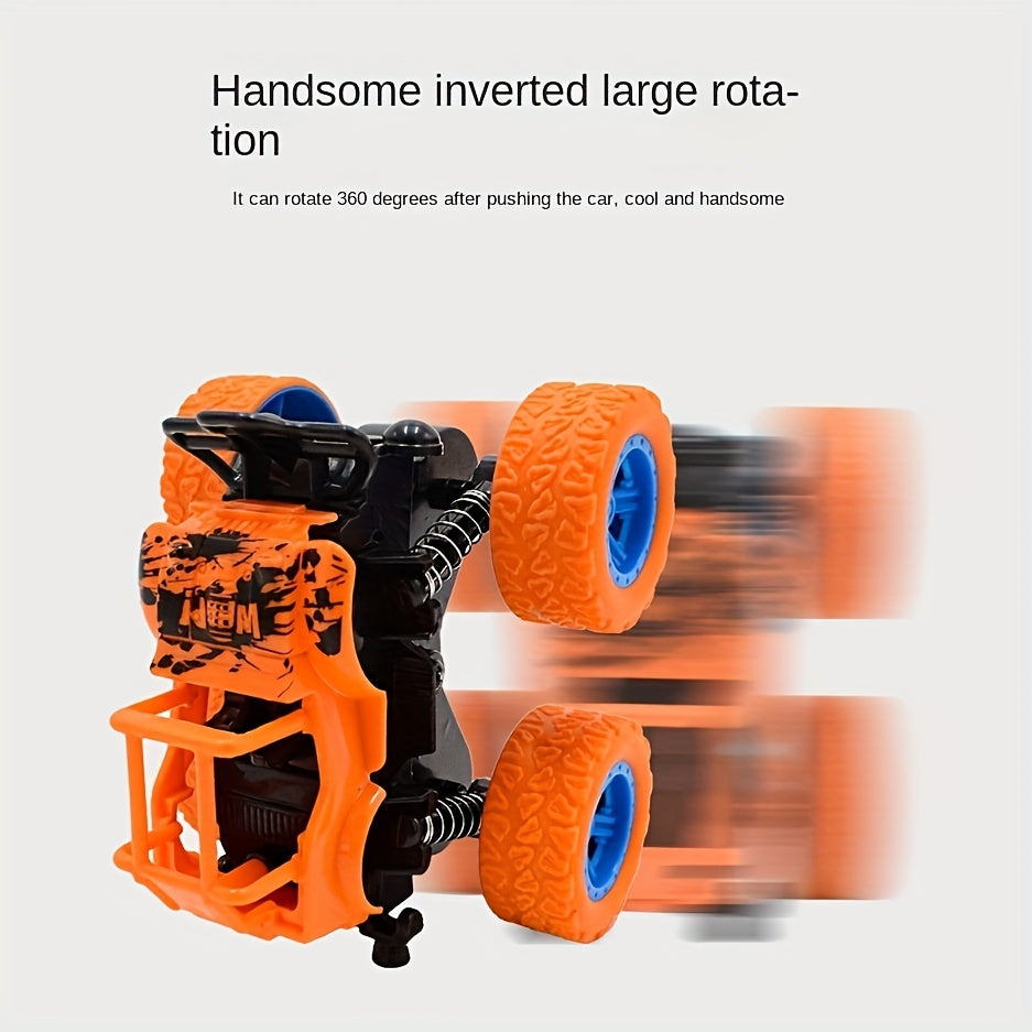 1pc Four-wheel Drive Two-way Inertial Off-road Stunt Car Can Rotate With 360° Stunt As Halloween Gift