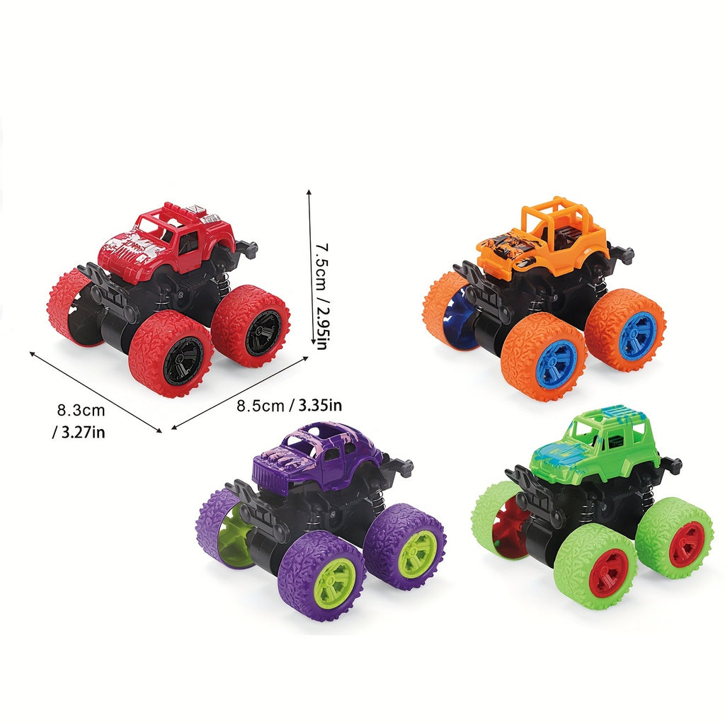 1pc Four-wheel Drive Two-way Inertial Off-road Stunt Car Can Rotate With 360° Stunt As Halloween Gift