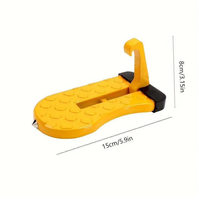 1pc, Car Pedals. The Foot Pedal Is Installed On The Latch, With A Glass Crusher For Easy Access To The Roof. Suitable For Most Cars, SUVs, And Trucks
