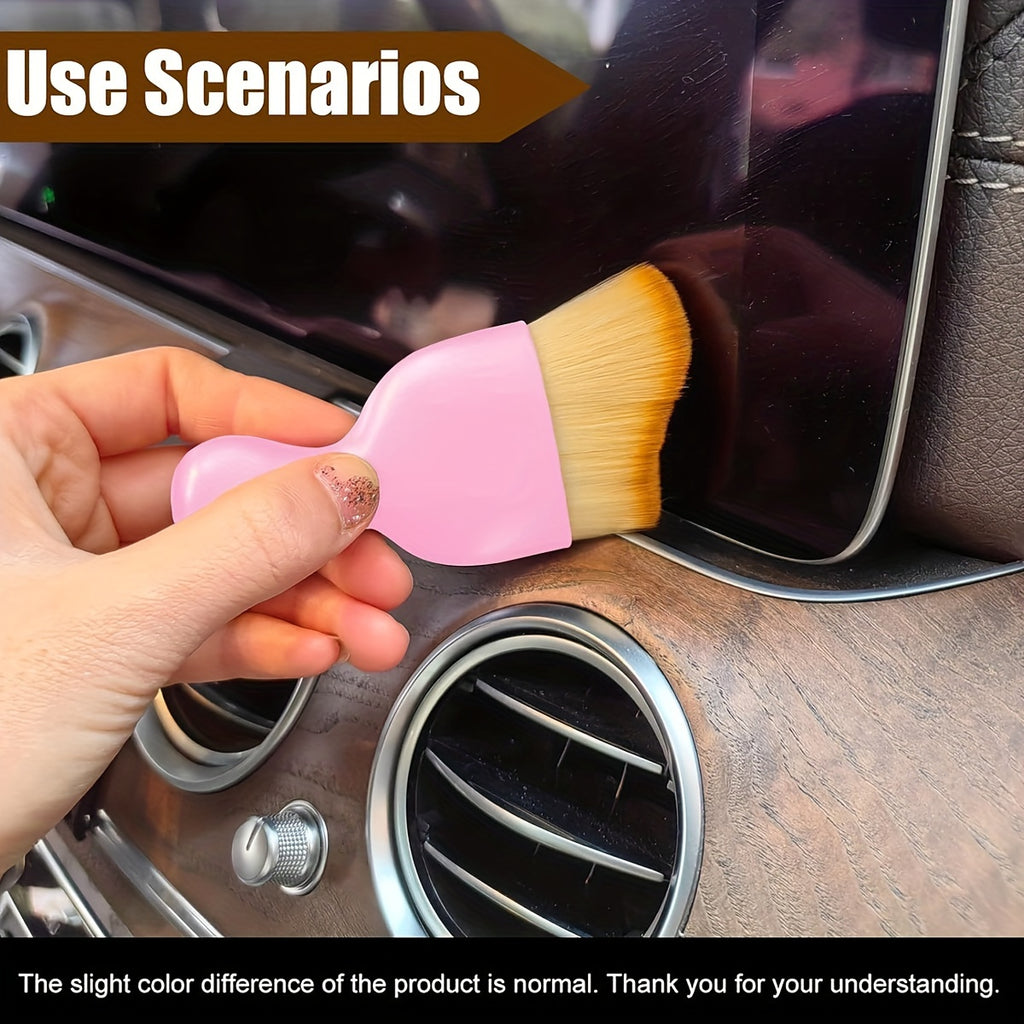 1pc Car Interior Cleaning Brush, Compact Soft Bristle Brush, Car Seat Center Console Gap Interior Dust Removal Artifact, Car Interior Air Conditioner Air Outlet Cleaning Brush, Car Accessories, Men Gift