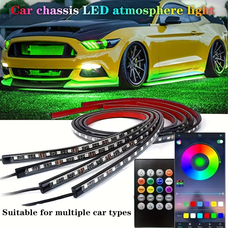 Dreamcolor Acrylic Interior Car LED Strip Light With Wireless APP, RGB 22 In 1 With 175 Inches 593 LEDs Fiber Optic Ambient Lighting Kits, 16 Million Colors Sound Active Function Car Neon Lights, Car Chassis LED And Neon, San