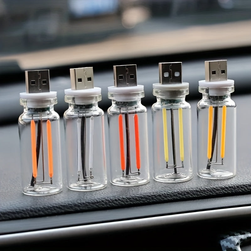 MUSCLECOW USB Car LED Ambient Light with Touch Control - Adjustable Brightness, No Wiring Required, Interior Mood Lighting, Night Light Decor, 5V Plug-and-Play, Fit for All Vehicles