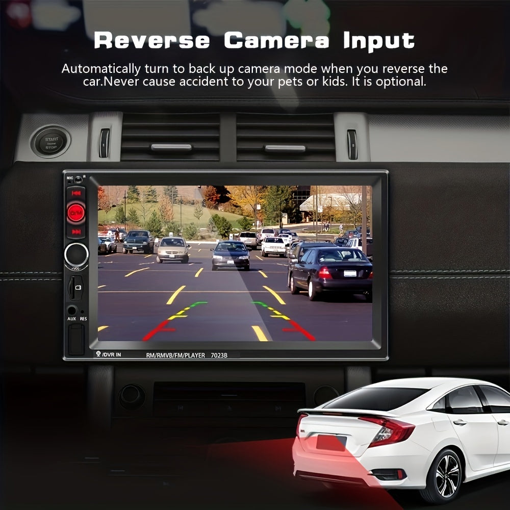 7-Inch HD Touch Screen Car Stereo Radio Audio Double Din BT Car Multimedia Player with Mirror Link USB FM Autoradio+Remote Control +Steering Control