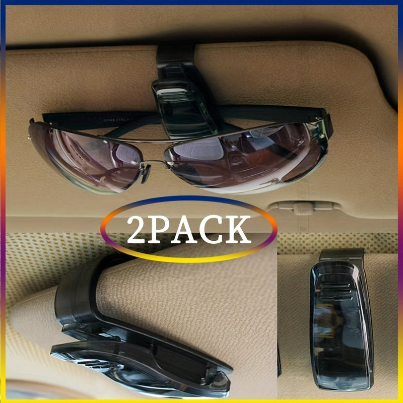 2pcs Universal Glasses Holder Eyeglasses Clip, Car Storage Accessories, Sunglasses Holder, Ideal choice for Gifts