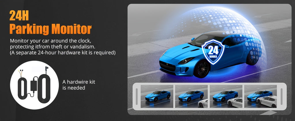 8K UHD Dash Cam - Car Camera with IR Night Vision - Front and Built-in, 3.16" IPS Screen, 170° Wide Angle, WDR, 24-Hour Parking Mode, Night Vision - Ultimate Car Safety Solution, Model A4