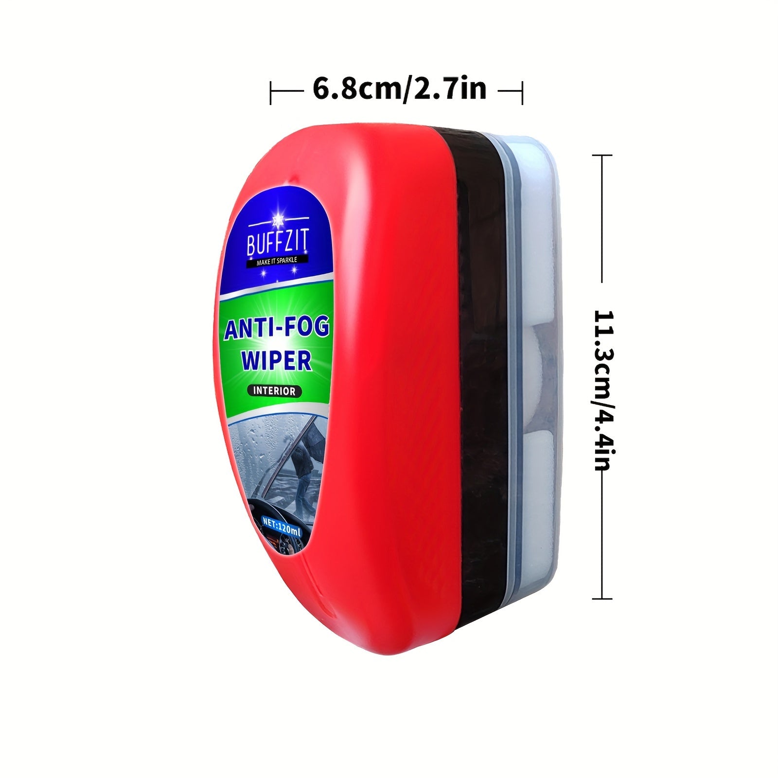 Anti-Fog Wiper for Windshield, Portable Car Glasses Defogger Prevent Fogging Defogging Sponge Wiper for Automotive Vehicles Helmets Mirrors -120Ml/4Oz