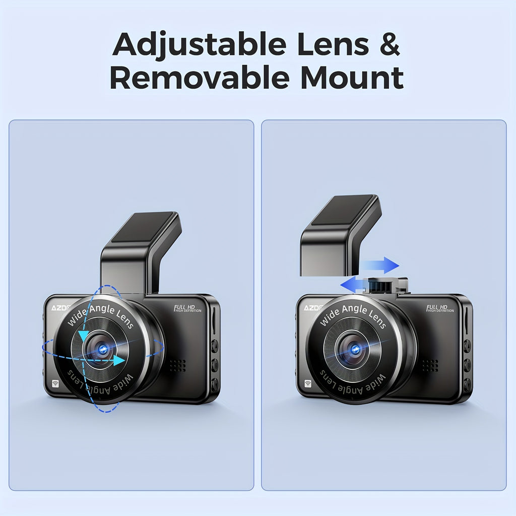 3-Inch Large Screen M17 HD 1080P Front Dash Cam - 6-Glass Lens Super Night Vision, 150° Adjustable View Angle, ADAS, WiFi, Time Lapse Video, G-Sensor, Endless Loop Recording, Parking Mode, Super Capacitor, Simple Installatio