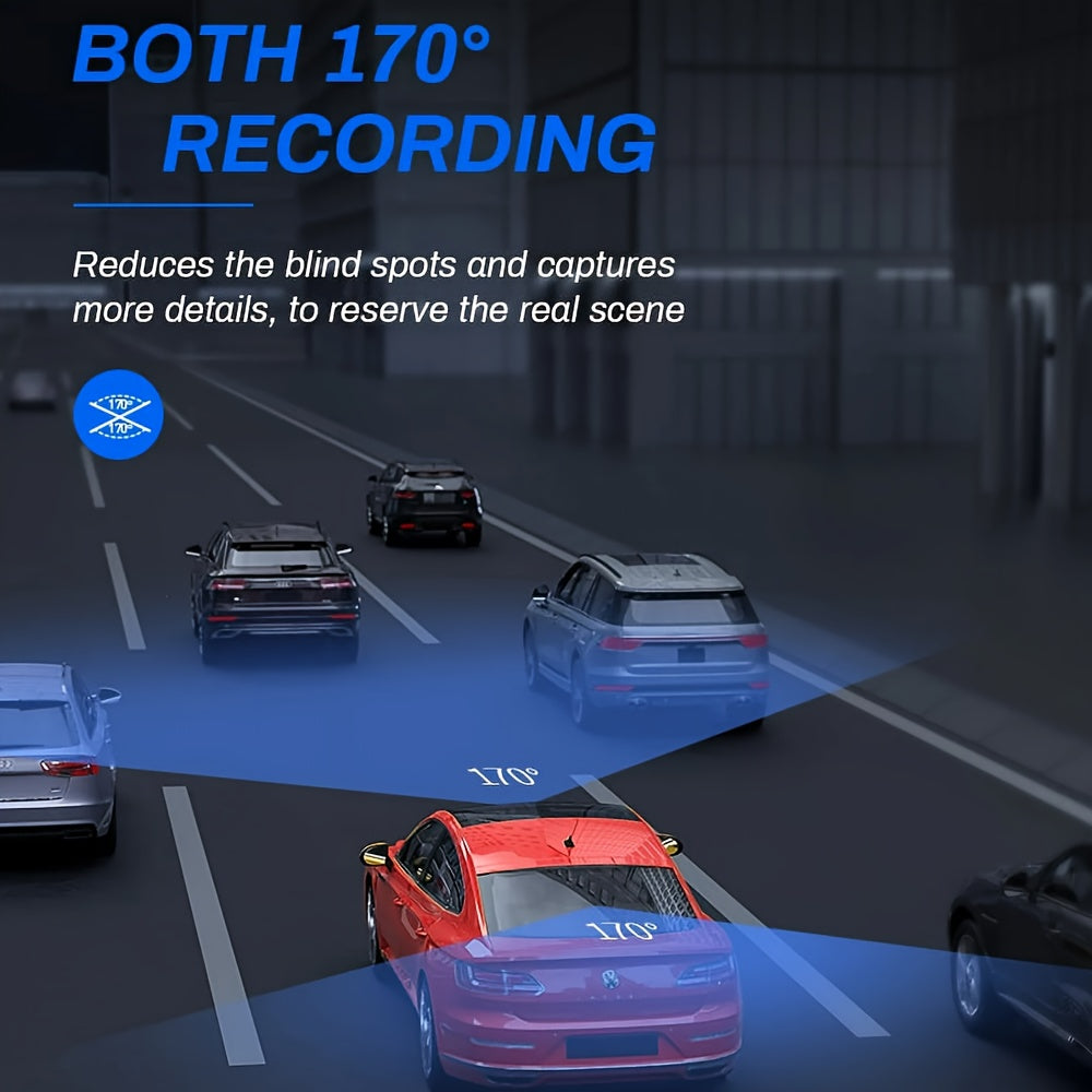 Dash Cam Front And Rear, Dash Camera For Cars 2.5K GPS, 3 Inch IPS Screen Magnetic Dashboard Recorder 170° Backup Camera