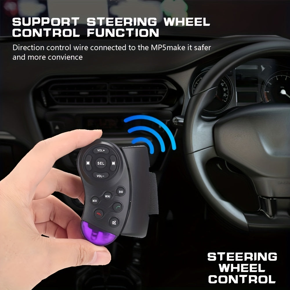 7-Inch HD Touch Screen Car Stereo Radio Audio Double Din BT Car Multimedia Player with Mirror Link USB FM Autoradio+Remote Control +Steering Control