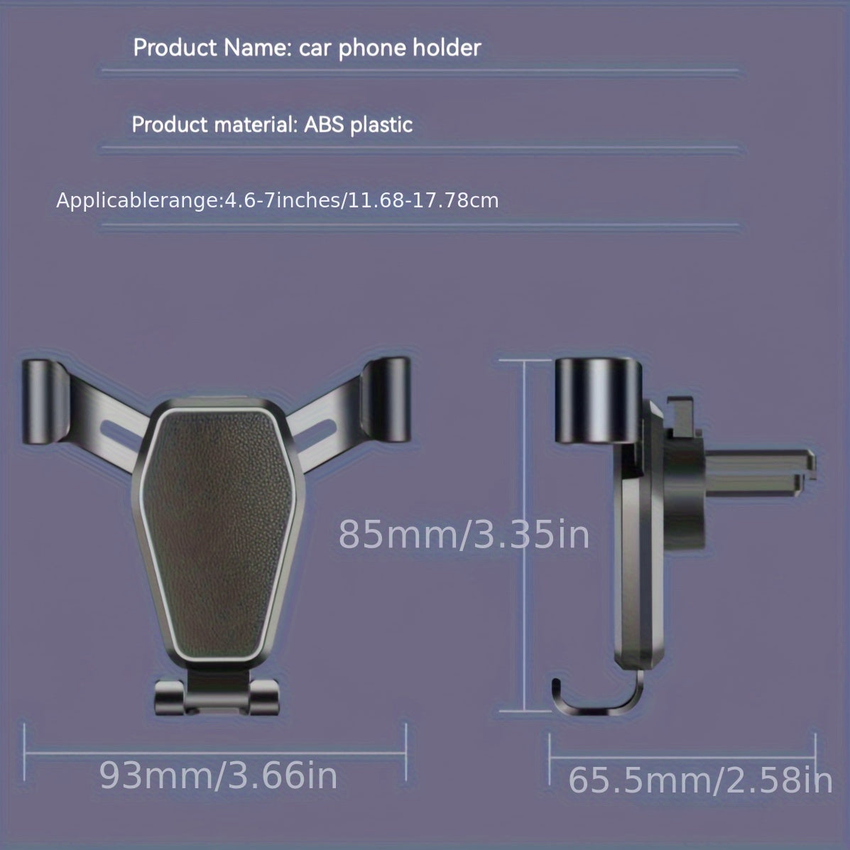 Car Navigation Mobile Phone Holder Car Air Outlet Anti Shaking Gravity Car Holder Factory Mobile Phone Holder