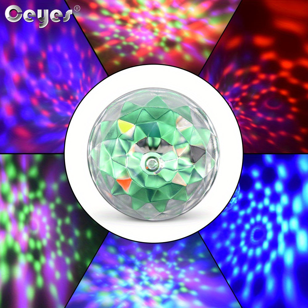 Ceyes Led Small Magic Mall/Disco Party USB Colorful Neon Lights Car LED Ambient Lights Sound Activated Mini Magic Ball Car LED Lights USB Neon Lig